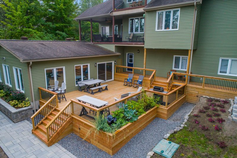 Custom wood deck
